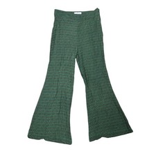 Urban Outfitters green geometric print wide leg flare pants 4