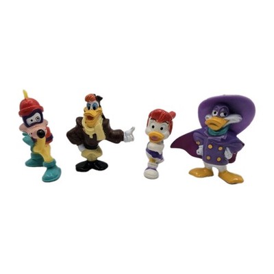 Vintage Darkwing Duck PVC Characters  2'' CARTOON Figures Set Of 4