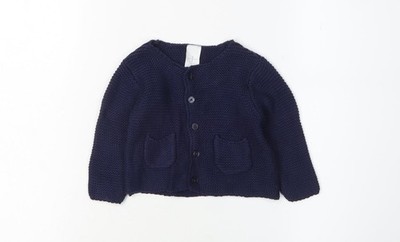 Jasper Conran Junior Mädchen blaue Strickjacke, 3-6 Monate