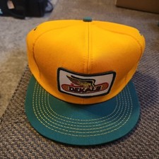 New Vtg K-Products Dekalb Hybrid seed cornUSA Farm Trucker hat Patch Insulated