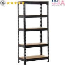 5-Tier Adjustable Boltless Storage Rack Metal Shelf Unit Garage Home Organizer