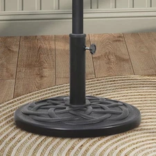 Resin Garden Patio Umbrella Base, Black, 27 lbs