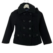Rothschild Girls Black Button Down Coat Size S