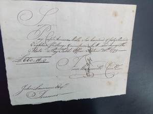 1779 Revolutionary War Pay Note Order Signed Captain Amasa Mills Lawrence Wyllys
