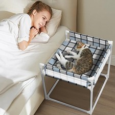 Bedside Window Pet Bed Elevated Window Perch Hammock for Cats  Dogs 20x20x24