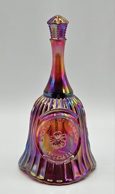 Fenton Red Carnival Glass Bell 1992 Columbus Discovery of America Quincentenary
