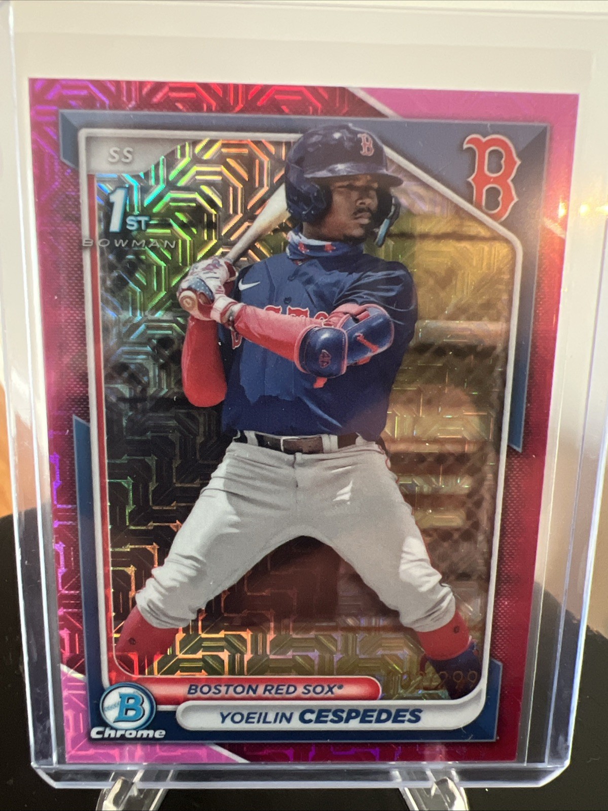 2024 Bowman Chrome Yoeilin Cespedes #BCP-139 Fuchsia Mojo Refractor /299