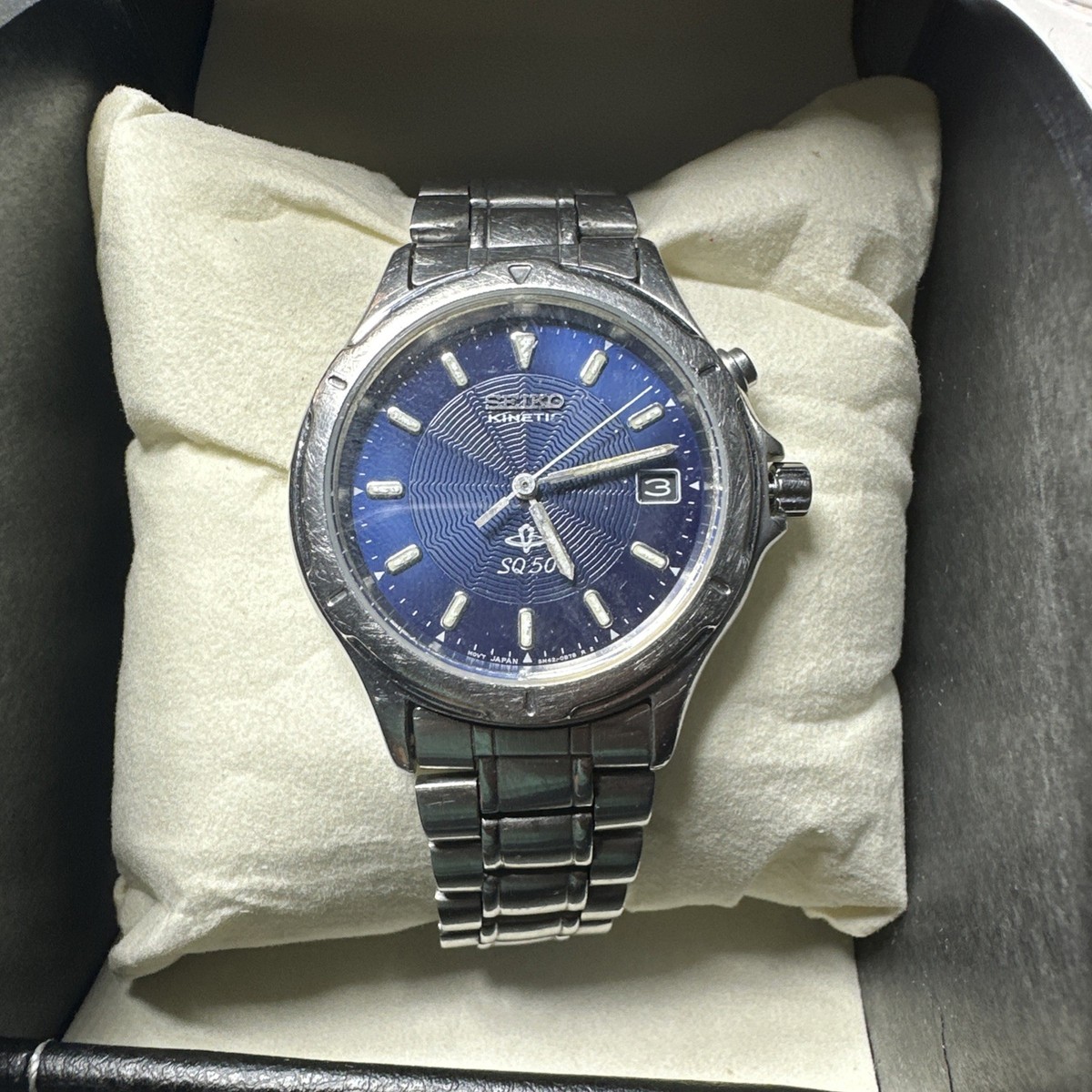 5m42 Seiko Kinetic Sq 50 Seiko Kinetic SQ50 Watch 5M42-0B20 Fully