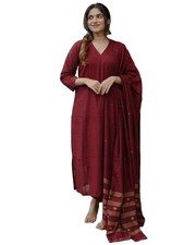 Women  s Viscose Straight Kurta Set, Soft Breathable Ethnic Party  Office Wear