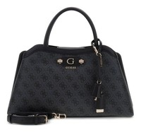 Guess Lindsey Girlfriend Satchel UmhäNgetasche Tasche Coal Logo Dunkelgrau Neu