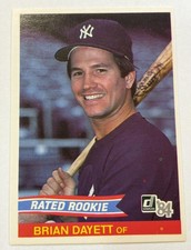 Vintage Brian Dayett 1988 Donruss Baseball's Best #45 Yankees Rookie Card MLB. rookie card picture