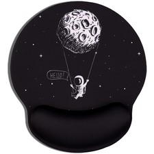 Ergonomisches Mauspad Gel Mausauflage Weltraum Motiv Gummi Schwarz