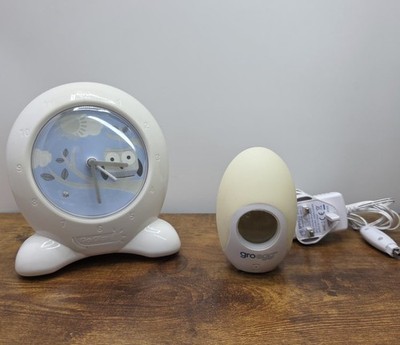 Gro Egg & Go Glow Night Light Owl Sleep Trainer Nursery Clock Tested & Working