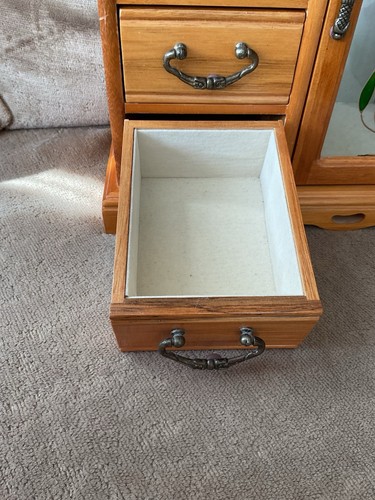 Vintage Wood Jewellery Box + Drawers - Bild 3 von 10