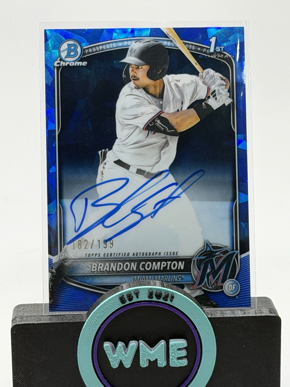 2025 Bowman Draft Sapphire Edition Brandon Compton 1st Auto CPA-BCO 182/199
