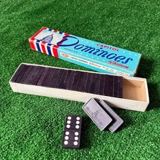 Vintage 1950s Capitol Dominoes by Halsam Double Six - 28 Pieces w/ Original Box