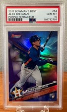 2017 Bowman's Best ALEX BREGMAN Rookie RC Purple Refractor #'d /250 PSA 10