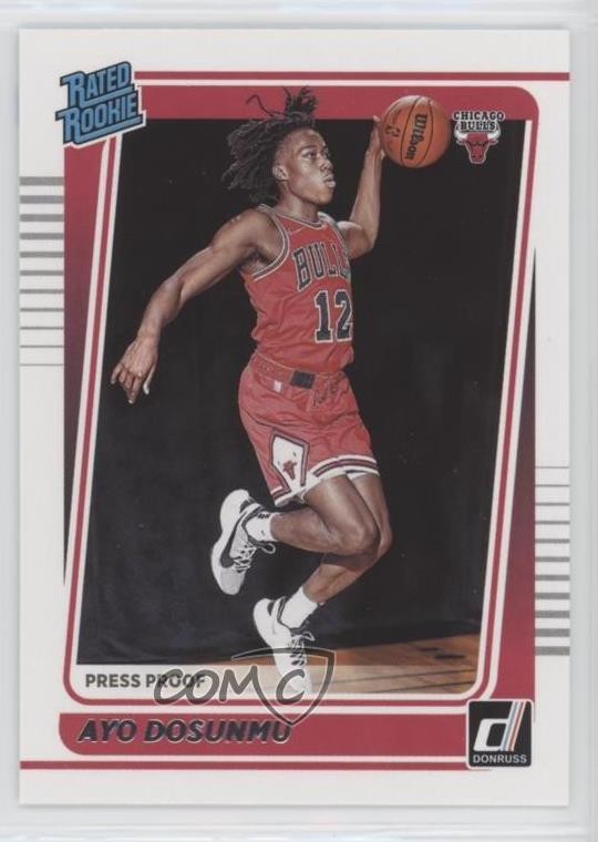 2021-22 Panini Donruss Rated Rookie Silver Press Proof Ayo Dosunmu #221 0h4v