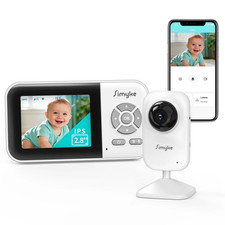 Wifi Video Baby Monitor, 2.8" LCD App Viewing, 2-Way Audio, Night Vision, VOX,