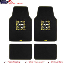 Badtz-maru Car Floor Mats - Universal Cars Suvs Trucks - Black Hello Kitty Prin