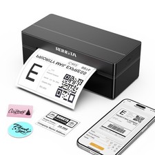 Rongta Bluetooth Thermal Shipping Label Printer, Wireless 4x6 Label Printer f...