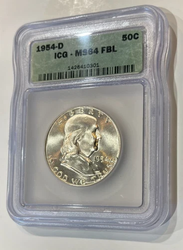 1954-D Franklin Half Dollar ICG MS64 FBL