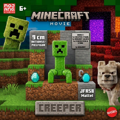 Minecraft Creeper Figur Mattel JFR58 Action-Spielfigur 9 cm Jungen Mädchen