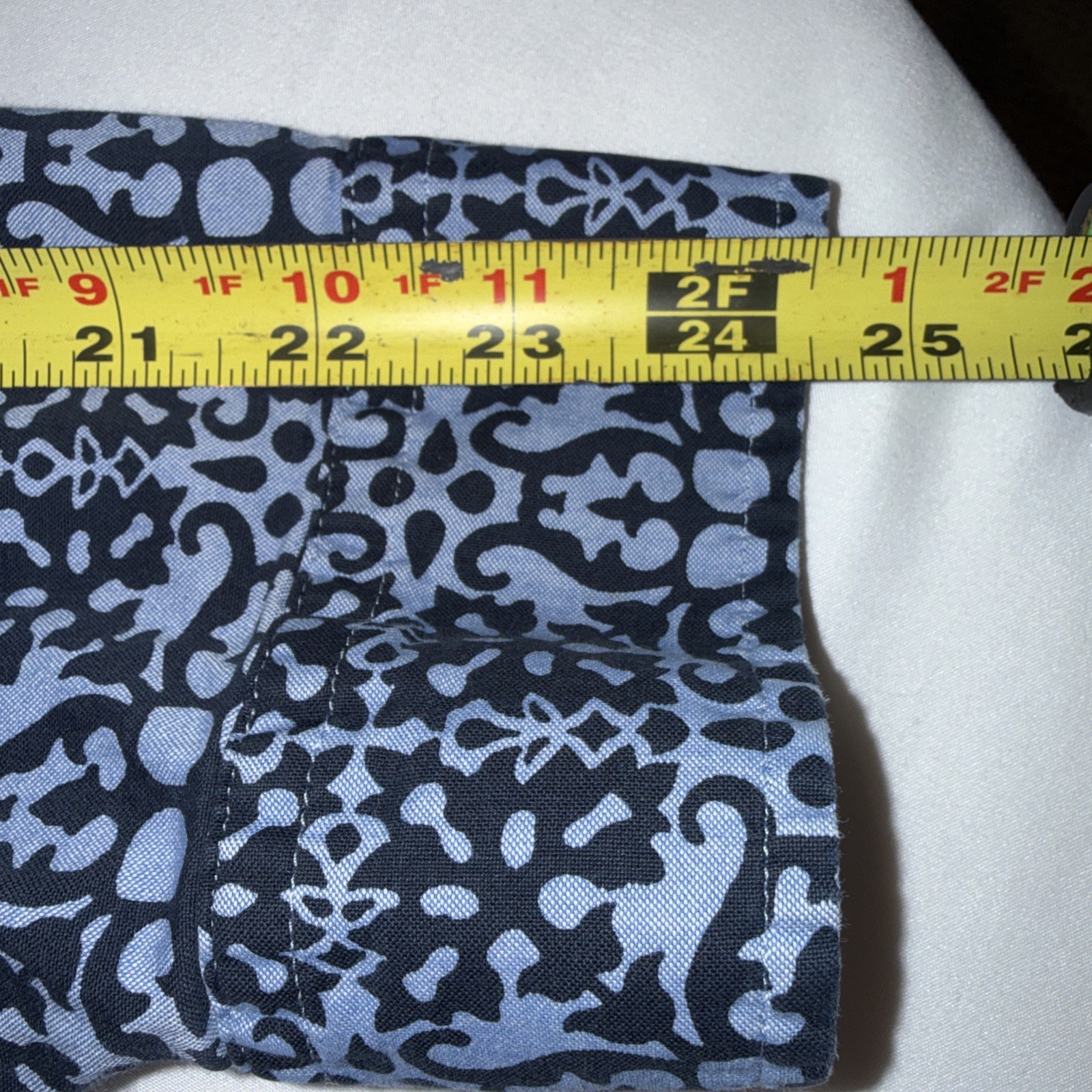 Talbots Damask Patterned Popover Blouse Mandarin … - image 10