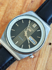 Orologio Vintage Seiko 5 Automatico 6309-5080 Argento Acciaio Inox Orologio Uomo HAU Day/Date