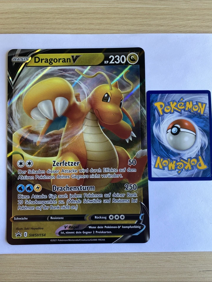 Pokemon Dragoran V SWSH154 JUMBO/XXL/OVERSIZED Promo NM DEUTSCH✅ - Bild 4 von 4