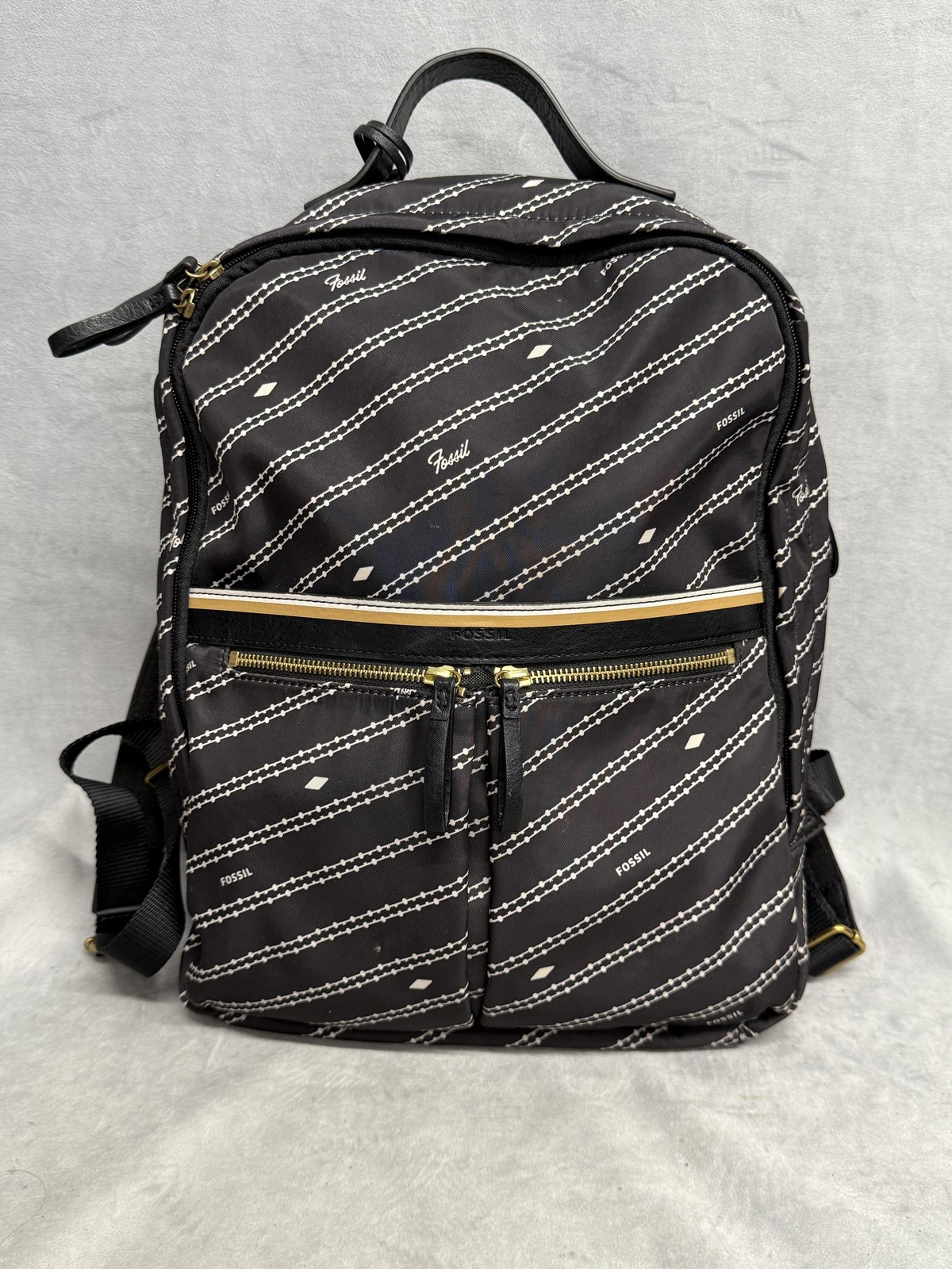 Fossil Backpack Womens Patterned Nylon Laptop Bag… - image 1