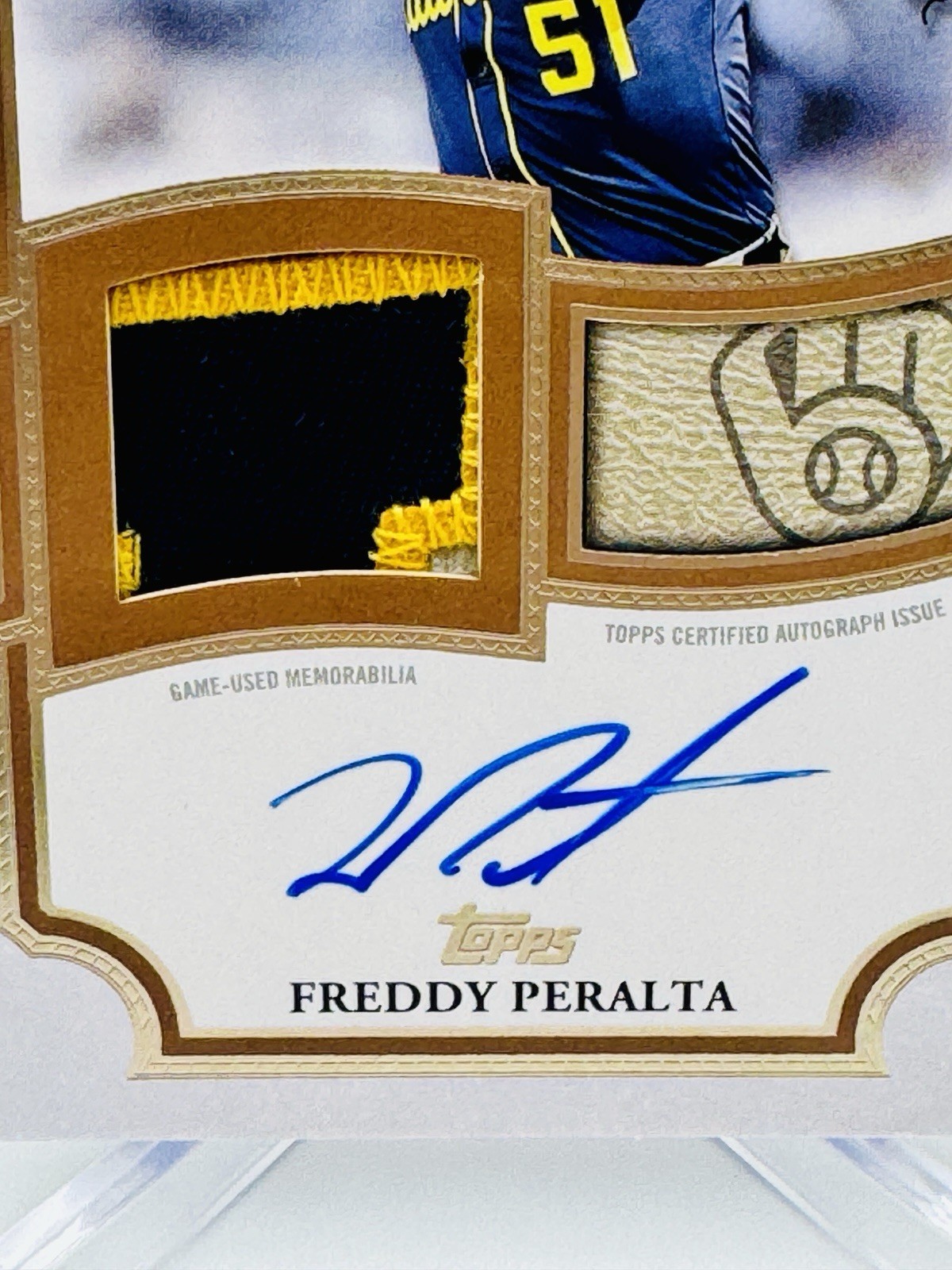 2026 Topps Series 2 FREDDY PERALTA Flagship Auto On Card Patch /50 Game Used view 5