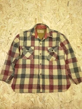 Vintage 70s Mens CPO C.P.O. Buffalo Plaid Wool Hunting Field Jacket Size M