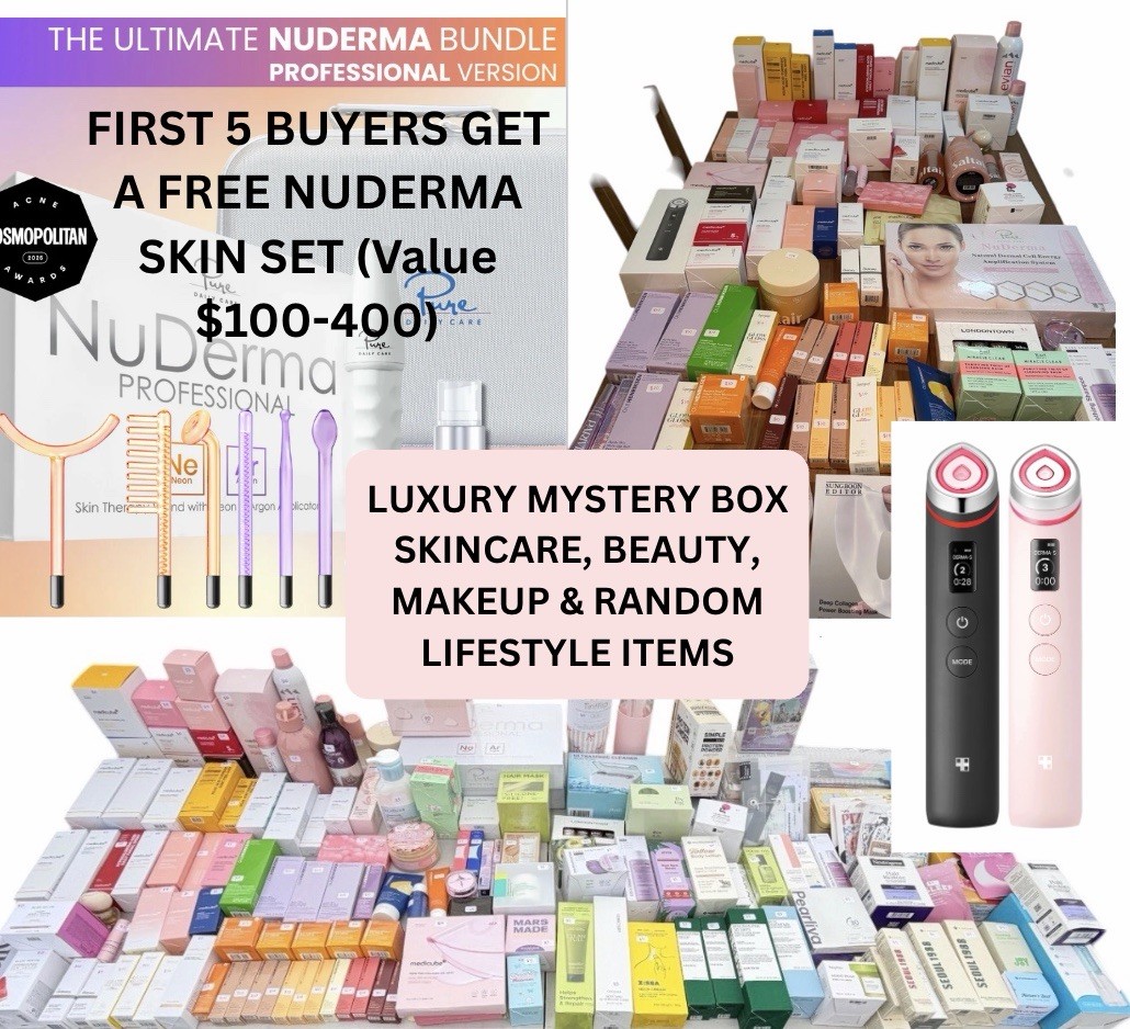 LUXURY MYSTERY BOX (50 Pieces) SKINCARE, BEAUTY, MAKEUP, RANDOM LIFESTYLE ITEMS