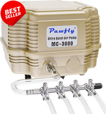 Aquarium Air Pump 254 GPH Adjustable Quiet Oxygen Aerator for Tanks 300 Gal US