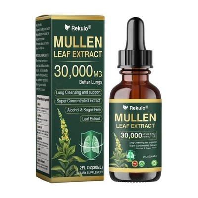 Mullein Leaf Extract Drops For Lungs Health -30ml Lung Cleansing & Mucus Relief