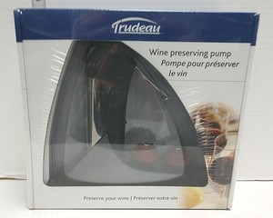 Trudeau Wine Preserving Pump w/ 2 Stoppers and Stand - NEW SEALED