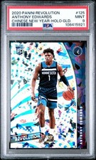 2020 Revolution Anthony Edwards Chinese New Year Gold Holo 7/8 PSA 9 #125 Rookie