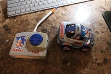 1990s Sega Nikko Sonic The Hedgehog Race Car W/ Remote Control WORKS GOOD