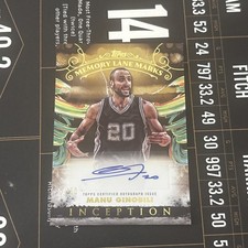 Topps Inception NBA 24/25 Memory Lane Marks Manu Ginobili Gold Auto /50 Spurs