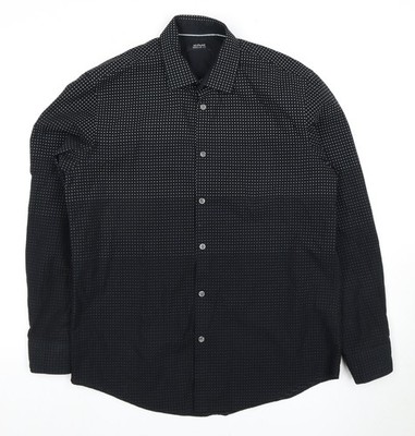 Alfani Herrenhemd schwarz Regular Fit