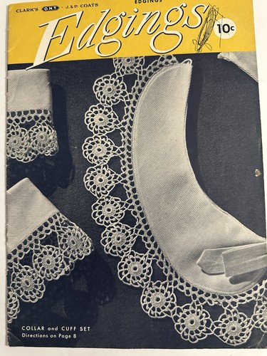 1949 Edgings Book No 254 J&P Coats Clark's ONT Vintage Crochet Lace Patterns