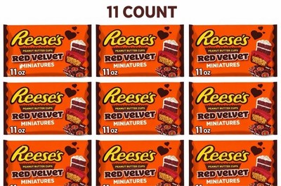 11x Reese's Miniatures Red Velvet Flavored Peanut Butter Cups 9.3oz Bag - 09/26