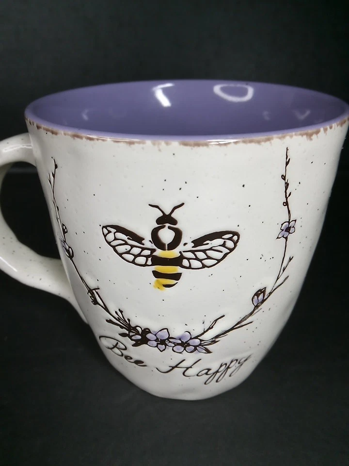 Taza de café de cerámica de 16 OZ "Bee Happy" de Spectrum Designz 2019 Foto 2 de 4