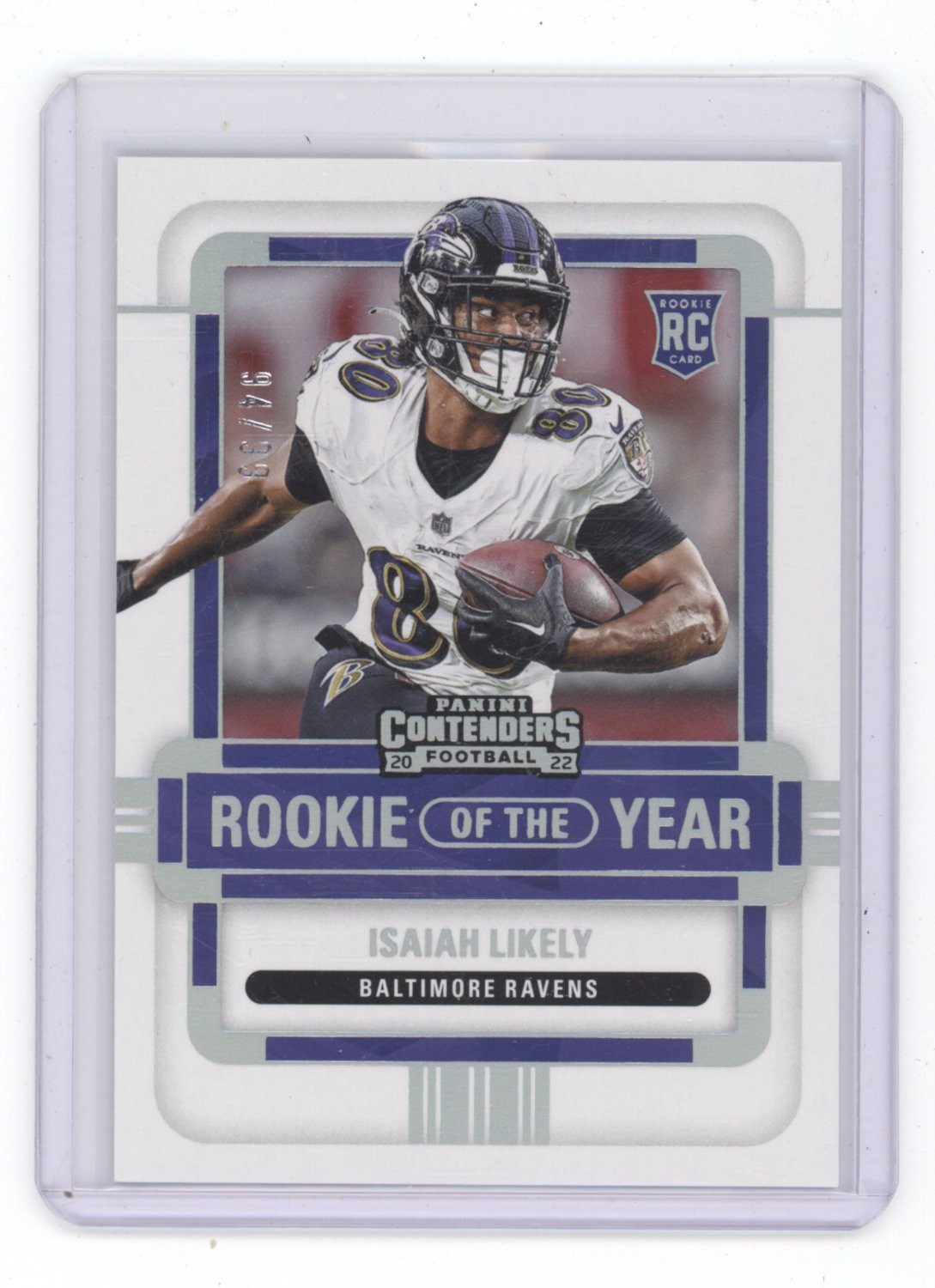 Isaiah Likely Panini Contenders Rookie of the Year Contenders #ROYILI Base