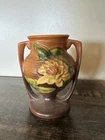 Vintage Roseville Brown Water Lily Pottery Vase