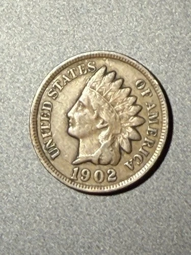 1902 Indian Head Penny 1c US Coin Philadelphia Mint VF/XF
