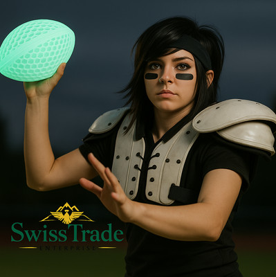 Airless Vortex Football Youth High School College Long Throw Toy