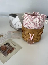 Longaberger 2006 Horizons Of Hope Basket WB Ribbon Lid Liner Tie-on Protector 