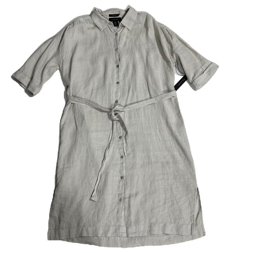 Tahari 100% Linen Dress Long Sleeve With Pockets New | eBay Tahari 100% Linen Dress Long Sleeve With Pockets New | eBay